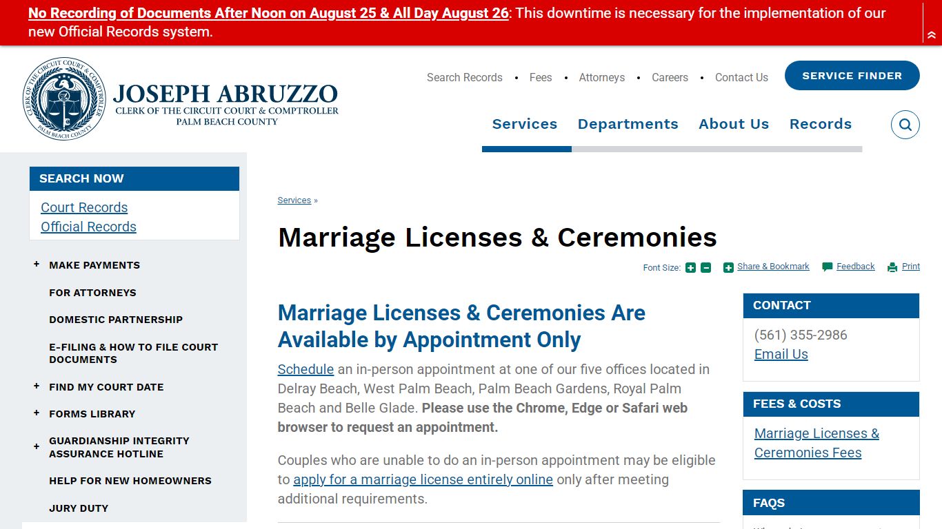 Marriage Licenses & Ceremonies | Clerk of the Circuit ...